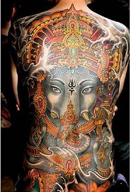 Henkilökohtainen takaisin takaisin elefantin tatuointikuvan klassiseen muoti-ilmapiiriin