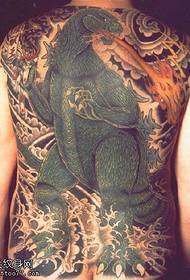 Modeli i tatuazhit të dinosaurit të plotë mbrapa