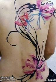 Padrão de tatuagem floral tinta corporal decorativa