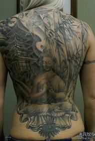 Буддха узорак тетоваже са потпуним леђима