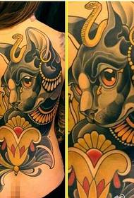 Fanm alamòd klasik plen ak imaj pèsonalite chat modèl tatoo
