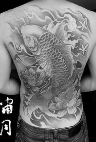 Changsha Xiaoyue tattoo tattoo-show werkt: inktvis tattoo met volledige rug