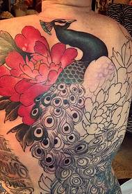 Pieno di fenice peonia modello tatuaggio
