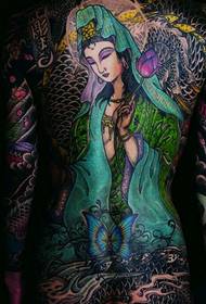 Vol rug Boeddha klassieke tatoeëring