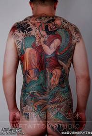 Vzorec celotne hrbtne barve dragon dragon tattoo