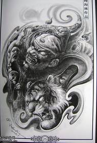 a full-backed head tattoo