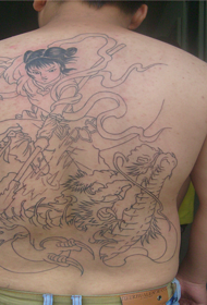 Wuhu Yongyitang Τατουάζ Τατουάζ Shop Έργα: Πλήρης μοτίβο Τατουάζ πίσω