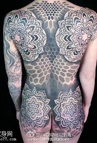 Full rygg honungskaka vanilj tatuering mönster
