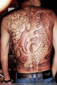 Nanchang karayom ipakita ang larawan ng gumagana: buong pattern ng likod ng tattoo