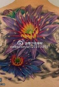 Spalvotas gražus saulės gėlių tatuiruotės modelis