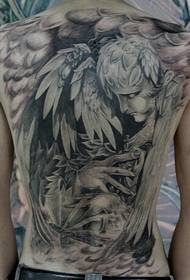 Täynnä yksittäisiä enkeli tatuointeja