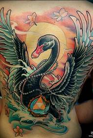 Inirerekomenda ng mapa ng tattoo ng Veteran tattoo ang isang buong back swan tattoo na gawa
