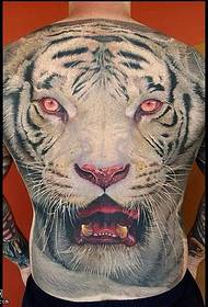 Um padrão de tatuagem de tigre grande nas costas 3D