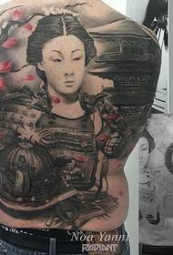 Ang pattern ng tattoo ng Mulan na buong-back