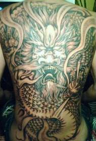 Patrón de tatuaje de dragón de espalda completa - 蚌埠 tatuaje muestra la imagen