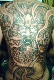 Draak tattoo patroon met volledige rug - 蚌埠 tattoo toon foto