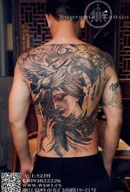 Full-back beauty kraan kraan tattoo