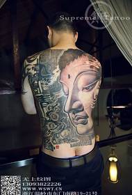Ki tonu i te tattoo upoko o Buddha