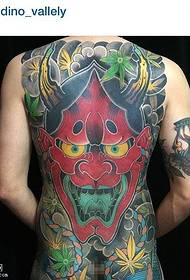 Model de tatuaj mare, în stil japonez, plin cu spatele