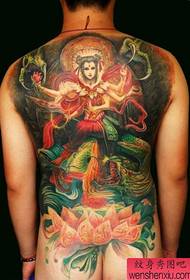 a full back color tattoo