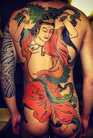 Tatoo ya Japan Miyazaki (MIYAZO TATTOO) tatoo kamili ya nyuma inafanya kazi