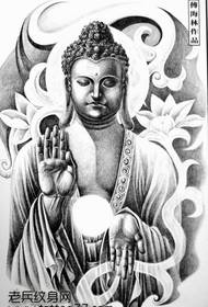 Mahtava täysimittainen Buddha-tatuoinnin käsikirjoitus