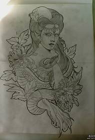 A personalized European and American beauty tattoo pattern