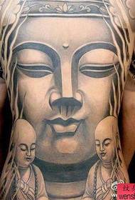 Hōʻike i ke ʻano tattoo, kahi hana piha o ke poʻo poʻo Buddha