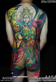 Ang bug-os nga kolor nga kolor sa pattern sa tattoo sa Erlang god