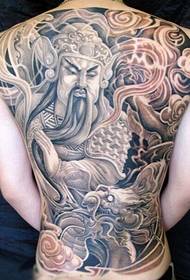 Klasyczny przystojny tatuaż Guan Gong