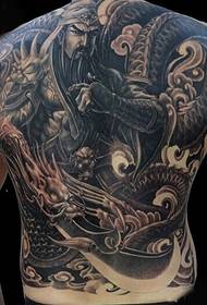 ฮีโร่จีนตัวเต็มหลัง Guan Gong tattoo