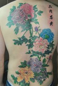 ຮູບແບບ tattoo Peony: ແບບເຕັມຮູບແບບ tattoo peony ແບບເຕັມຮູບແບບ