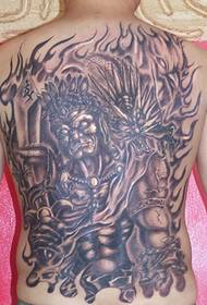 Full-back domineering Ming Wang tattoo