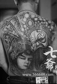 Opere per tatuaggi Nanchang Qiye Tattoo Show Picture Tattoo: modello di tatuaggio di bellezza con schiena piena