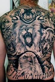 Domineering king cool lion tattoo