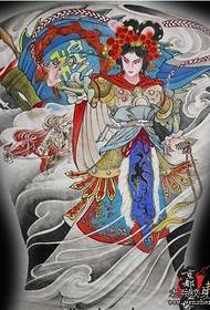 Kauneus tatuointi malli: koko selän kauneus Mu Guiying tatuointi malli