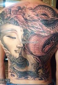 Achterdraak Boeddha tattoo patroon