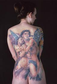 雰囲気あふれる天使のタトゥー