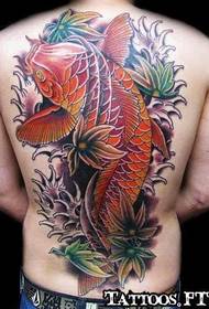 ატმოსფერული ეძებს სრულ უკანა squid tattoo