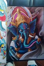 Lukisan karya tatu gajah belakang penuh