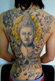 Ipateni yokubuyela umva ye-Buddha tattoo