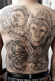 Atmosfè élégance nan batay la tounen kont tatoo a Bouda