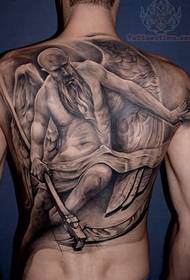 European and American style fashion full of angel tattoos