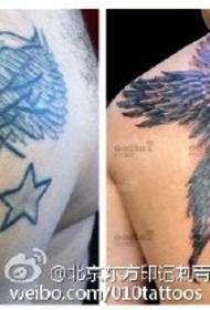 Covering old tattoo Nirvana rebirth angel tattoo pattern