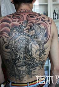 Teljes hátsó tetoválás Buddha tetoválás sárkány tetoválás minta