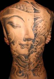 Helrygget Buddha-tatovering