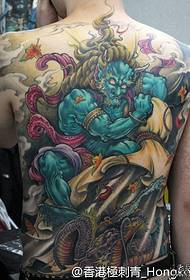 tattoo Fengshen Bai Ghost ແບບເຕັມຮູບແບບເຮັດວຽກຮູບພາບທີ່ຊື່ນຊົມ