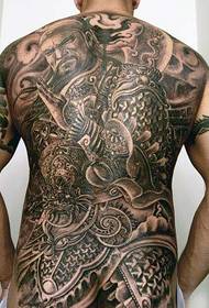 „Guan Gong“ tatuiruotė su visa atrama