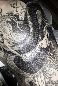 Tatueringsmönster för hel ryggtorn Dragon Totem