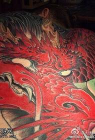 Modello di tatuaggio drago cinese con schiena piena
